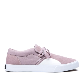 Supra Mens CUBA Mauve/white Low Top Shoes | CA-52487